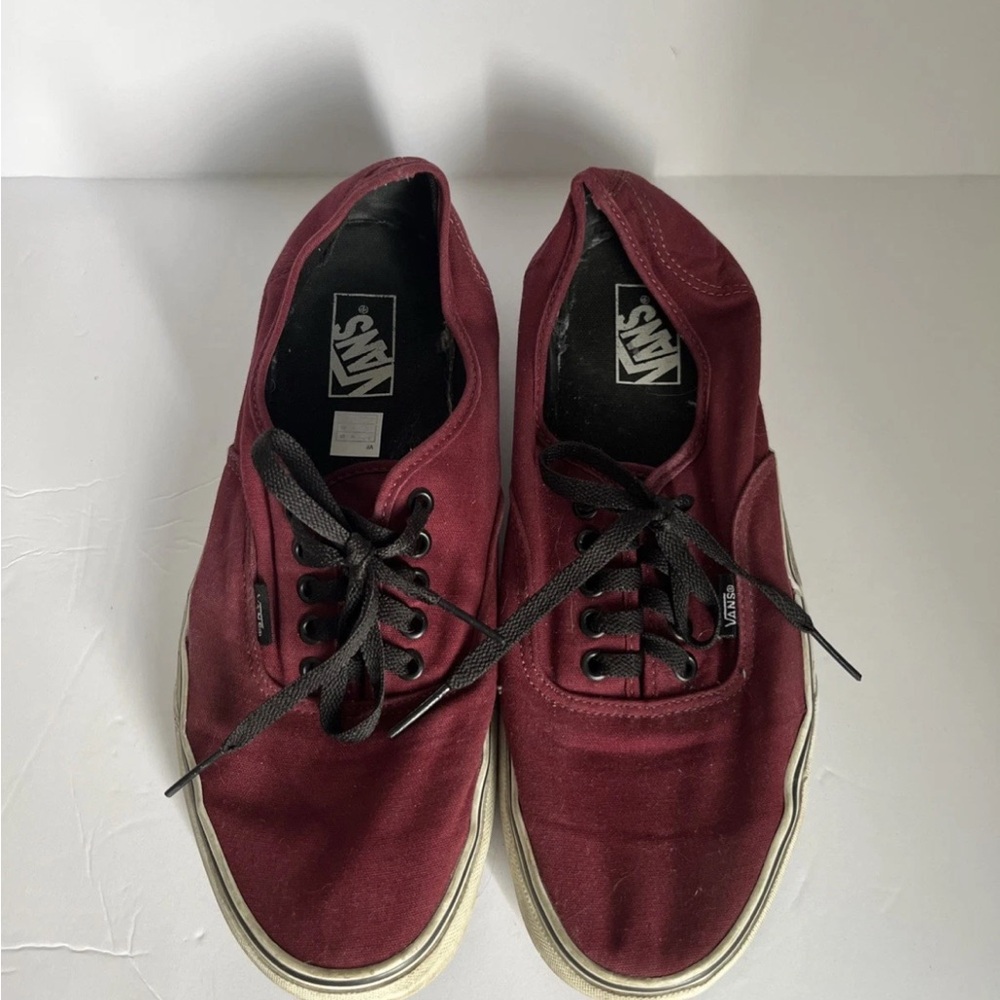 VANS Lace Up Skate Low Casual Shoes size US 11 Red Canvas
